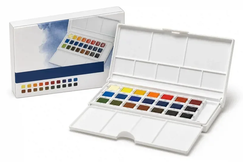 Winsor & Newton Cotman 24 Half-Pan Watercolor Set
