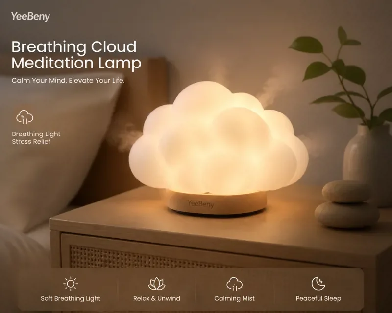 YeeBeny breathing cloud meditation lamp for stress relief