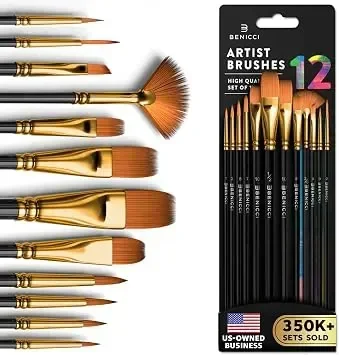 FENORKEY 12-piece watercolor brush set