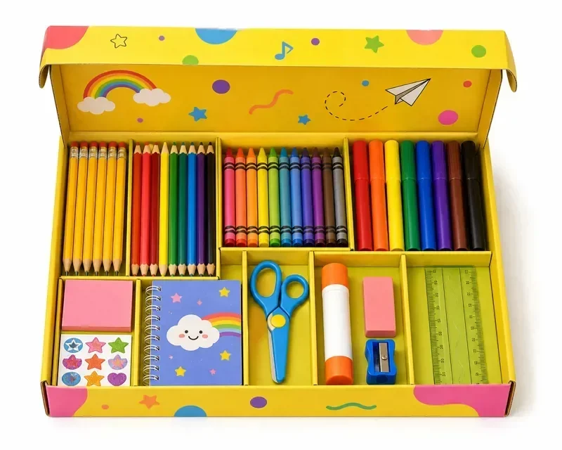 30-piece school supply box set for kids